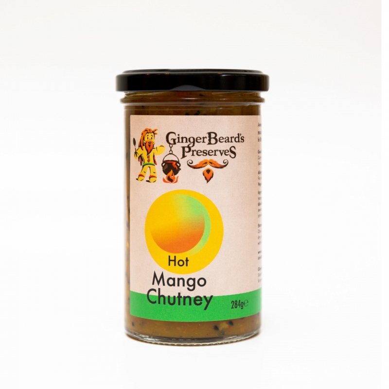 gingerbeard's hot mango chutney 284g 