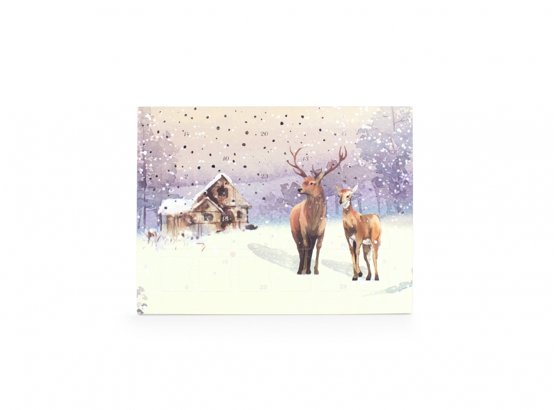 premium deluxe seed advent calendar - deer scene