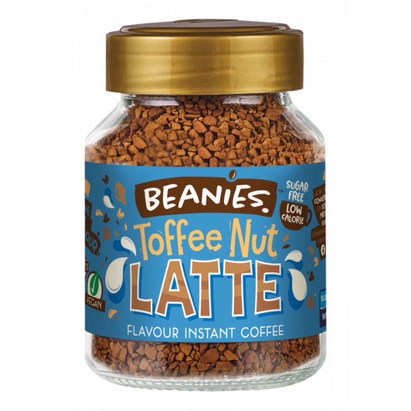 Beanies Toffee Nut Latte Flavoured Coffee - 2 Calories per cup 
