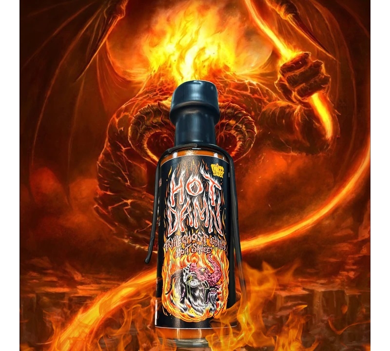 thiccc sauce hot damn triple ghost chilli super hot sauce (100ml)