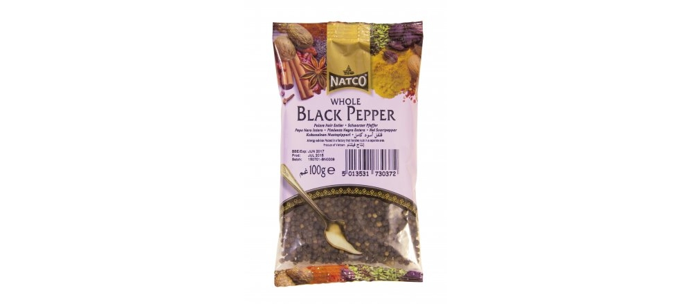 natco whole black pepper 100g