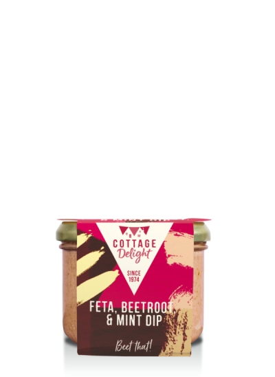 cottage delight feta, beetroot and mint dip 180g