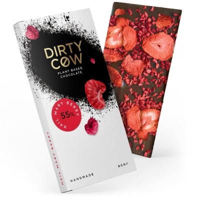 dirty cow hail mary berry chocolate dairy free and vegan 80g