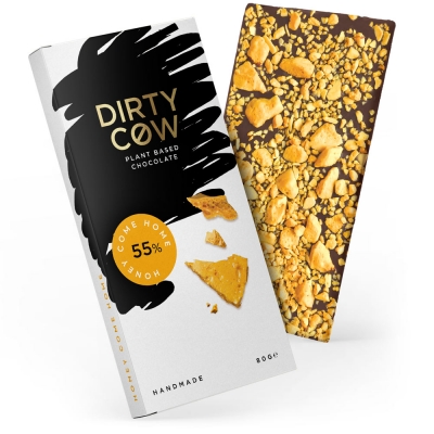 dirty cow honey come home chocolate dairy free and vegan 80g