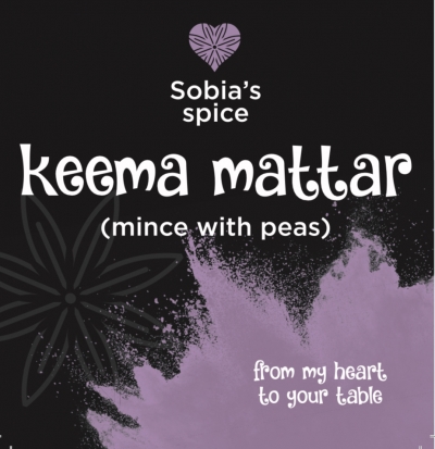 sobia's spice keema mattar (mince with peas) curry mix