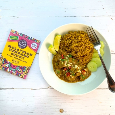 the spice sultan malaysian rendang curry with turmeric rice