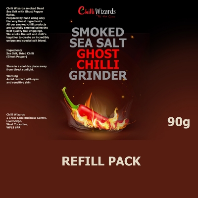 ghost pepper salt grinder refill  - chilli wizards