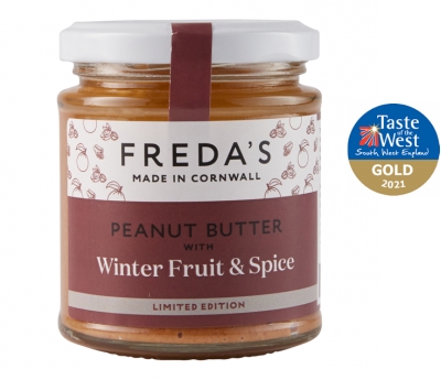 freda’s peanut butter with winter fruit and spice 180g